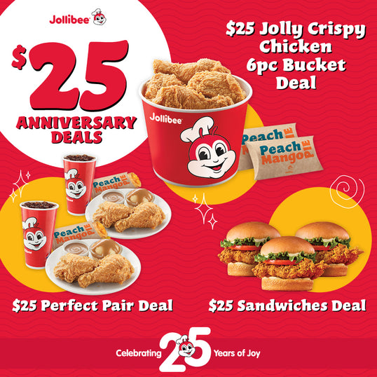 Jollibee $25 Anniversary Deals
